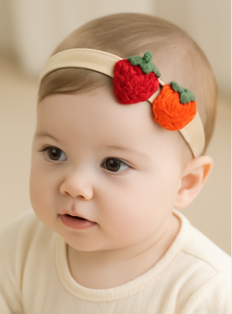 Strawberry Persimmon Baby Headband